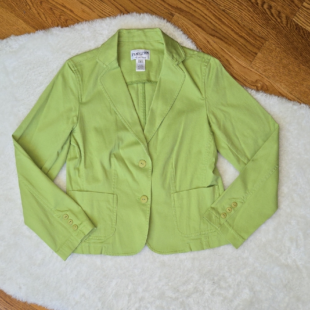 Pendleton Green Blazer, Womens Small - image 1